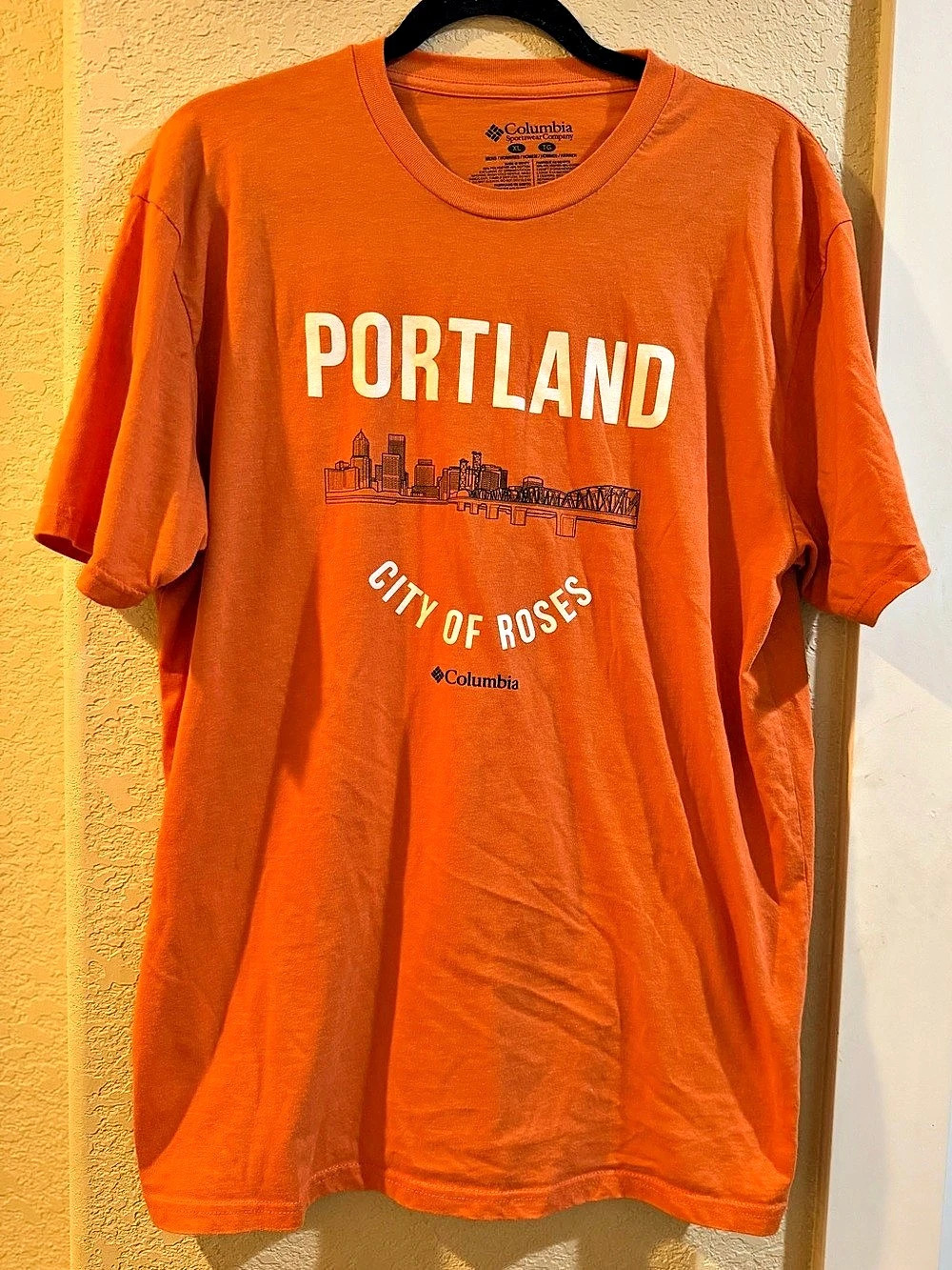 Columbia Portland City of Roses Orange Short Sleeve Tee